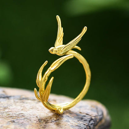 Swallow Willow Branch Ring 