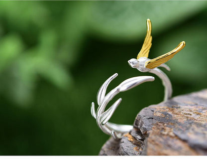 Swallow Willow Branch Ring 