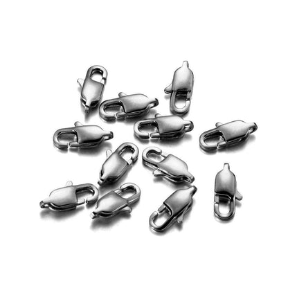 10pcs Metal Swivel Snap Hook Lobster Claw Clasp,9mm and 13mm