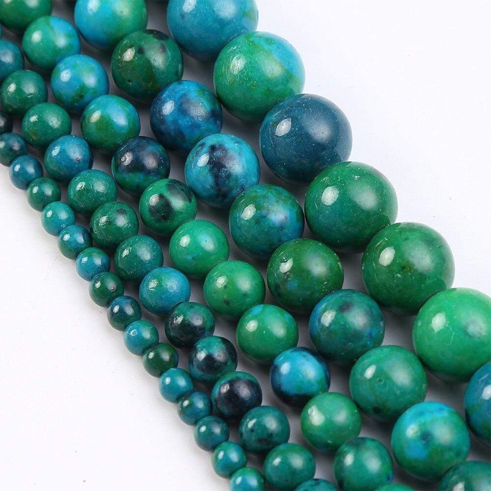 Synthetic Blue Green Chrysocolla beads, 4-10mm, 15.5'' inch strand 