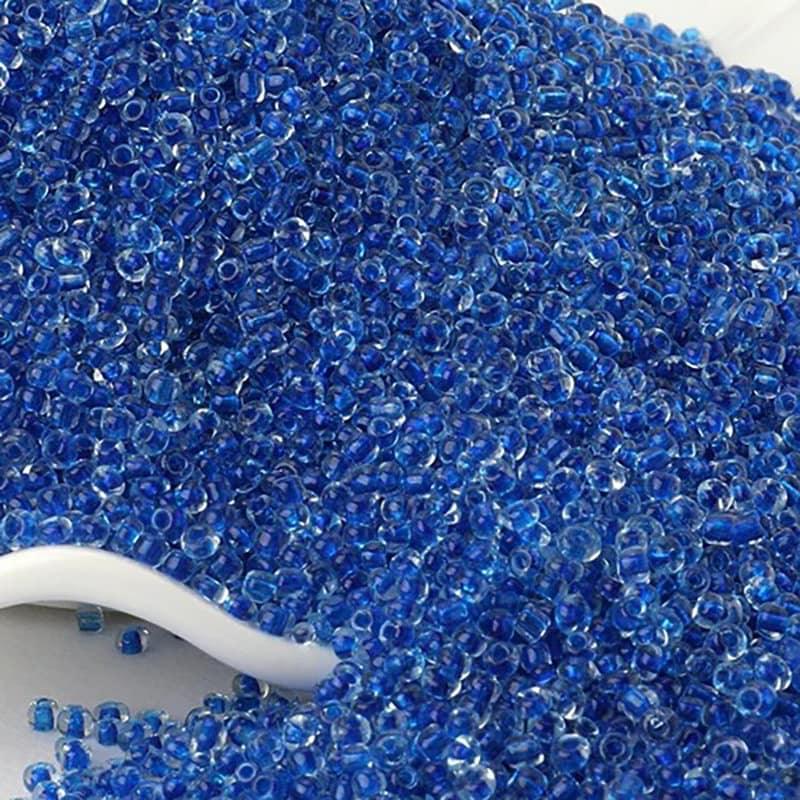 Transparent Seed Beads dark blue Lined Tiny Miyuki Delica seed beads, 2mm 12/0  japanese preciosa rocaille beads round small glass, 1000pcs 