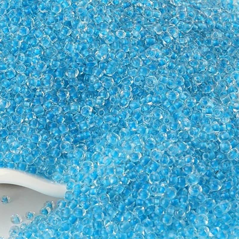 Transparent Seed Beads sky blue Lined Tiny Miyuki Delica seed beads, 2mm 12/0  japanese preciosa rocaille beads round small glass, 1000pcs 