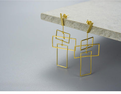 Tri-Rectangular Earring 