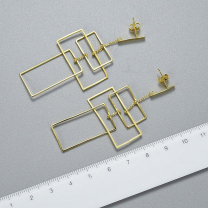 Tri-Rectangular Earring 