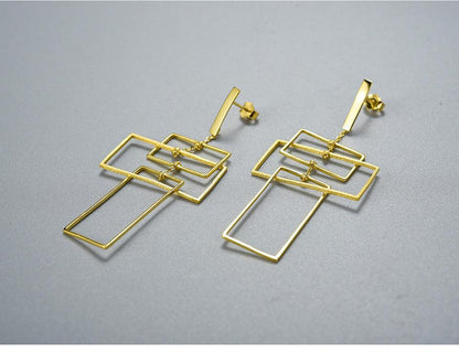 Tri-Rectangular Earring 