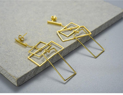 Tri-Rectangular Earring 