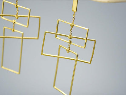 Tri-Rectangular Earring 