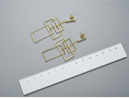 Tri-Rectangular Earring 