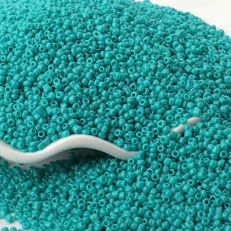 Turquoise blue Opaque japanese seed beads, 2mm 12/0 Miyuki Delica small glass Austria round beads, 1000pcs 
