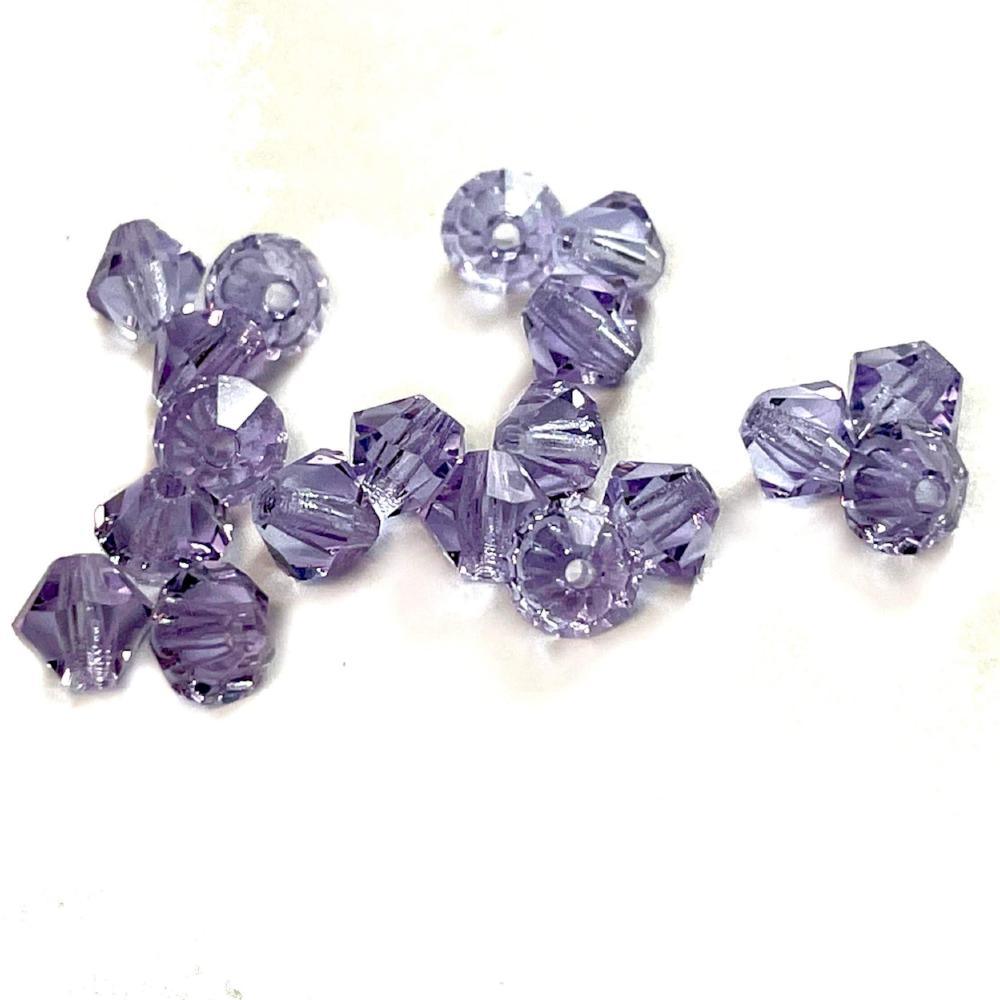 Velvet Purple Czech Crystal Faceted Bicone beads, 3mm 4mm 5mm Acrylic Faceted Bicone beads, 100pcs,  for jewerly making and beading 