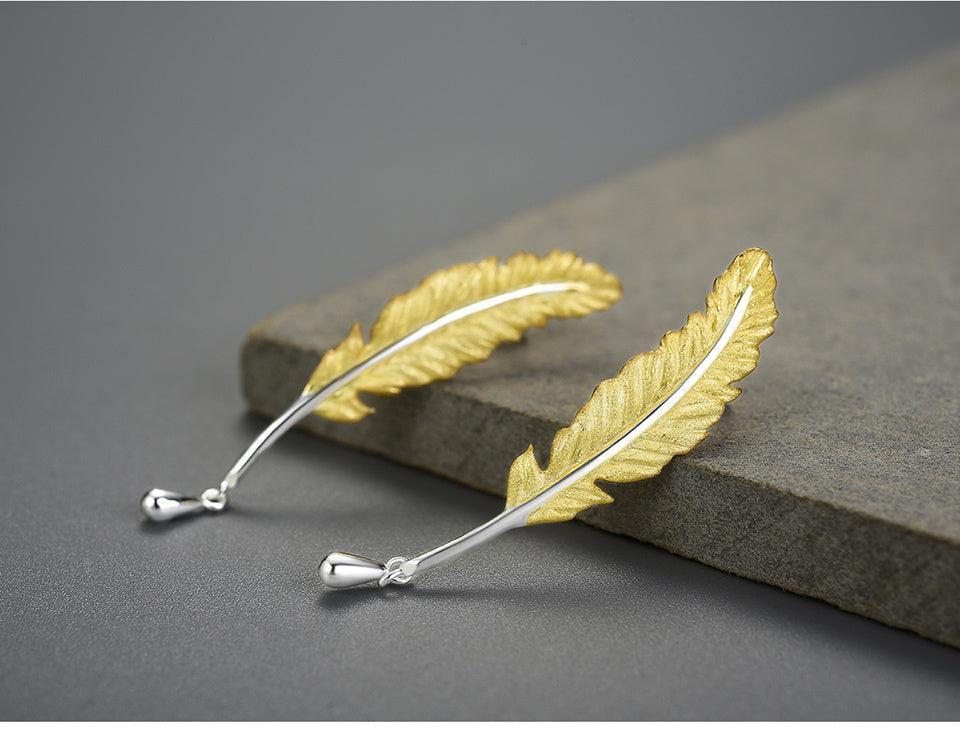 Vintage Feather Earring 