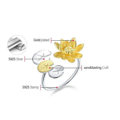 Water Lily Flower Ring 