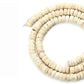 Perles Heishi howlite blanche, tailles multiples