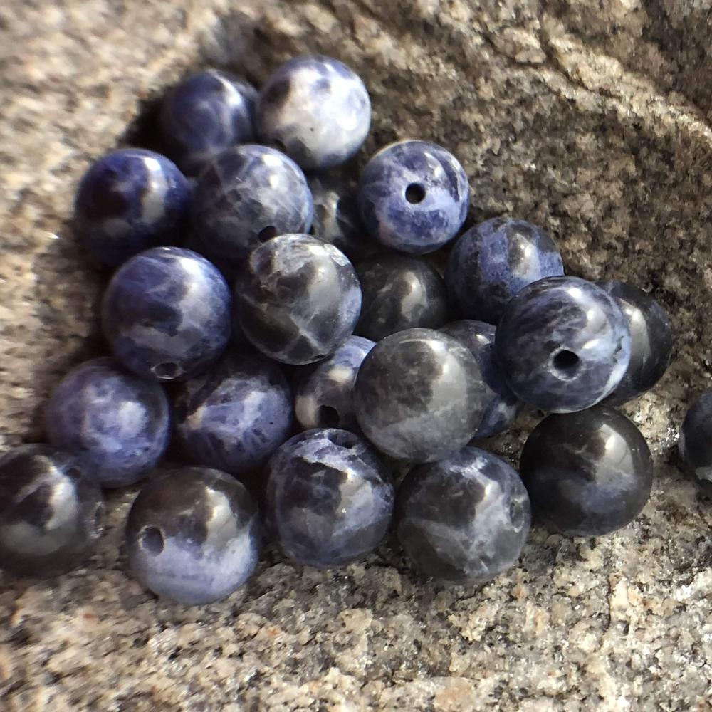 Wholesale Natural Blue Sodalite Beads, Wholesale Gemstone Beads, Round Natural Stone Jewelry Beads, 4mm 6mm 8mm 10mm 12mm 5-200pcs 